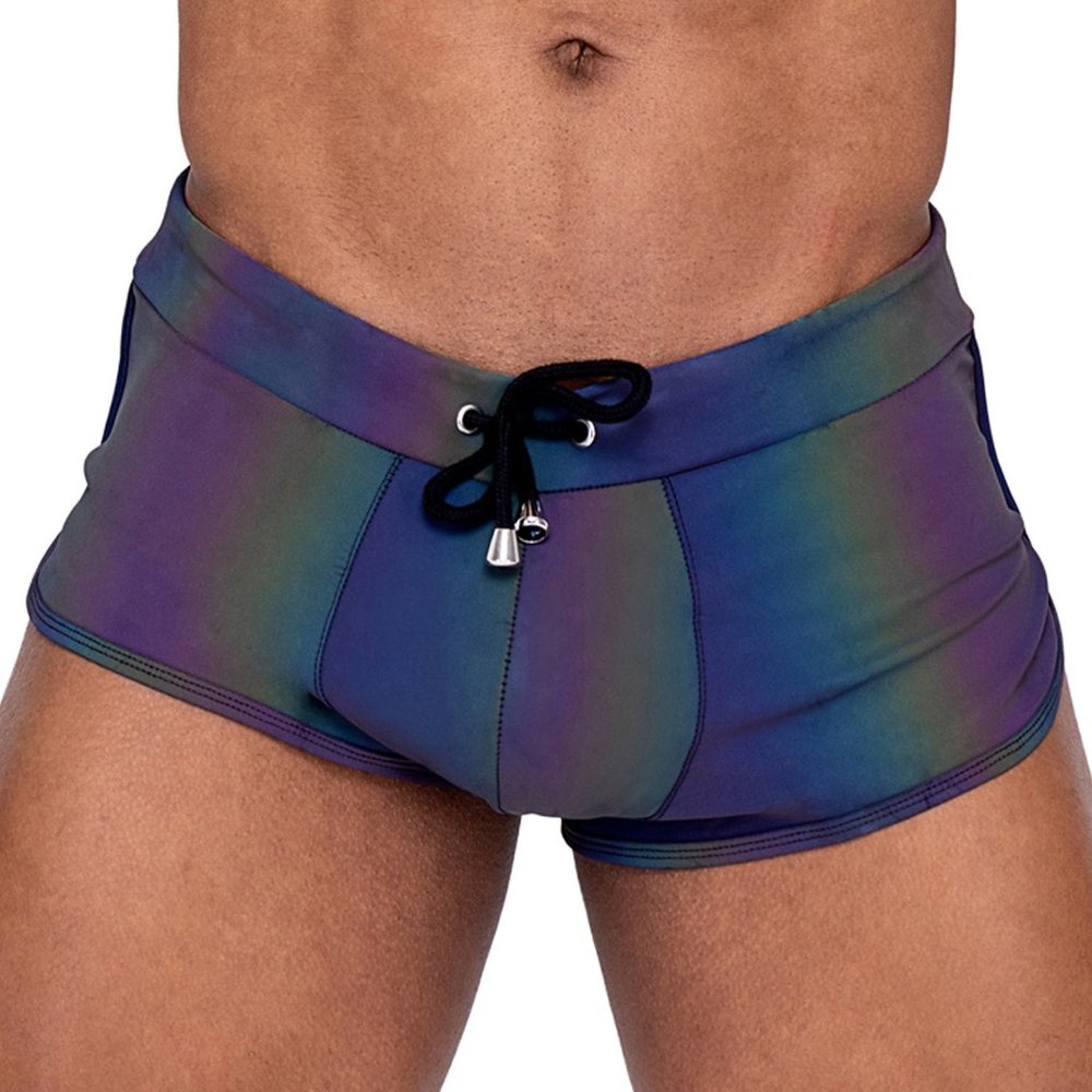 Reflective Runner Style Shorts with Drawstring - Picture 3 of 15